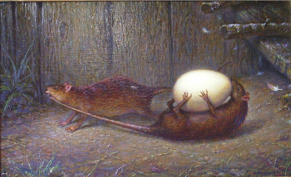 Голодная крыса не прочь полакомиться и яйцами